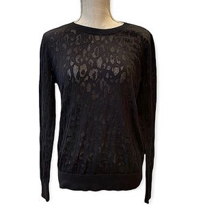 Halogen Black Lace-Style Pullover M
